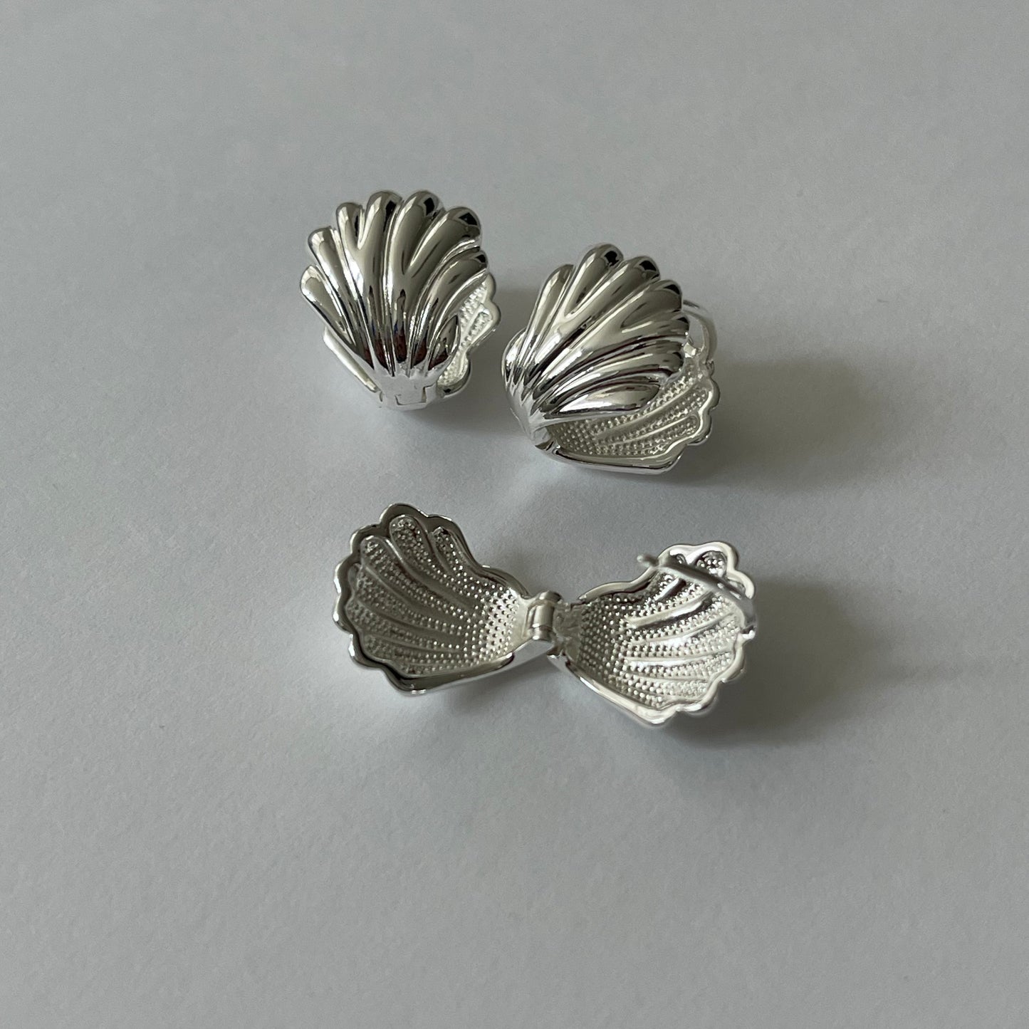 Silver Seashell Earrings