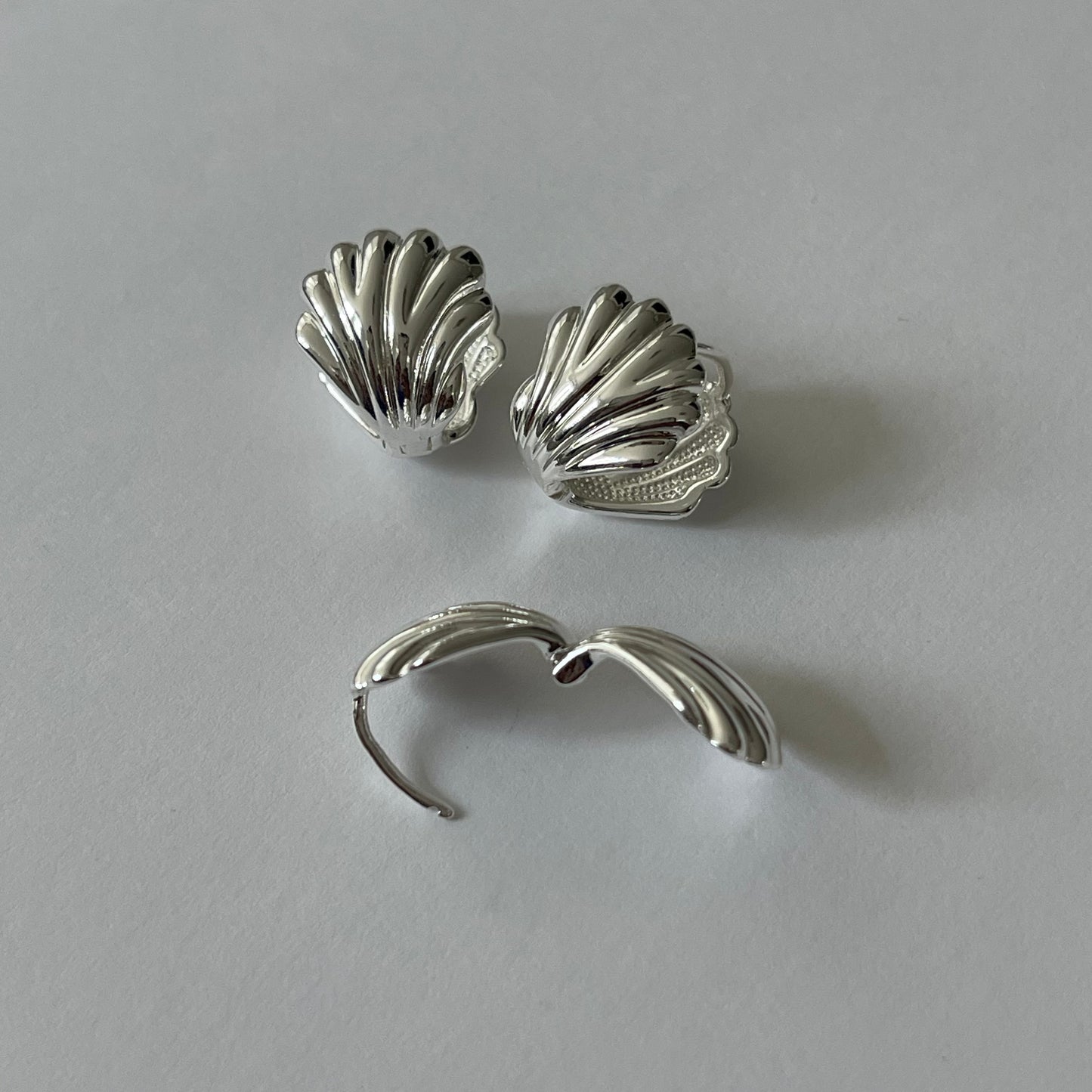 Silver Seashell Earrings