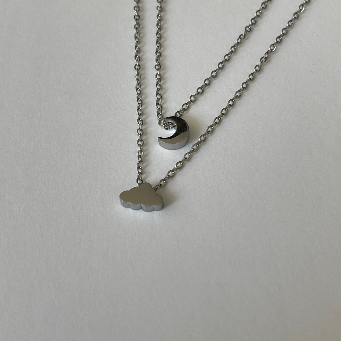 Mini Cloud or Moon Necklace