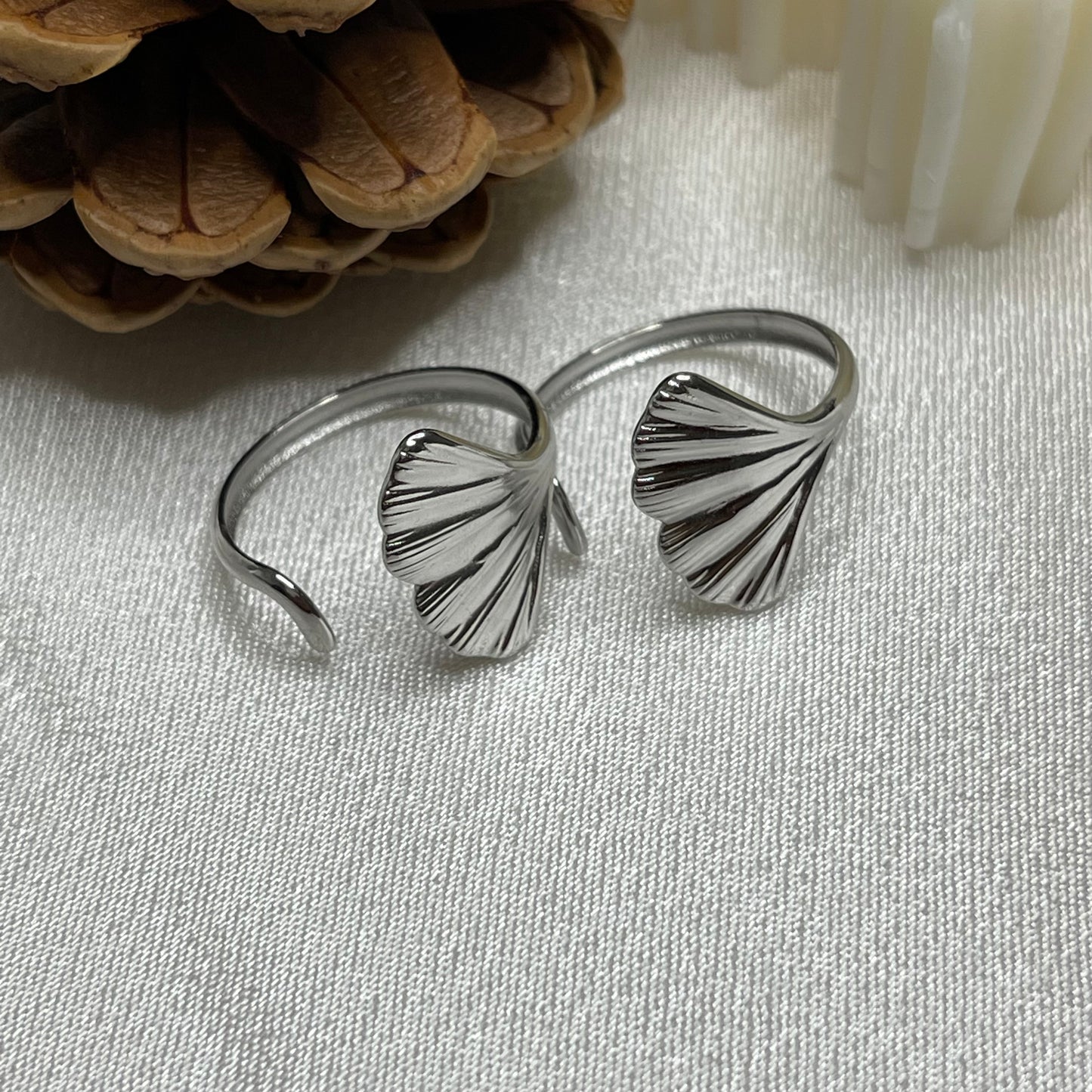 Silver Leaf Shape Ring