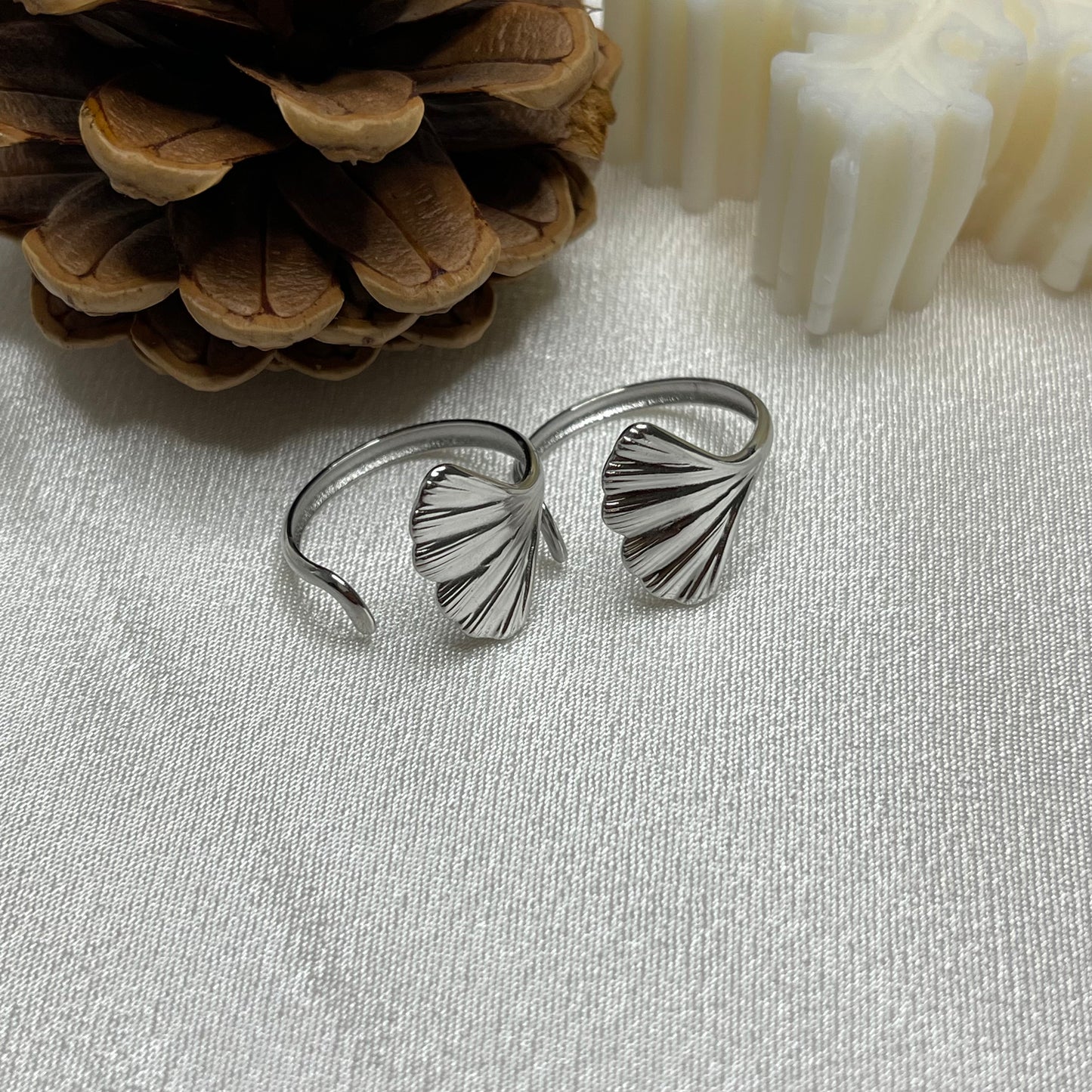 Silver Leaf Shape Ring