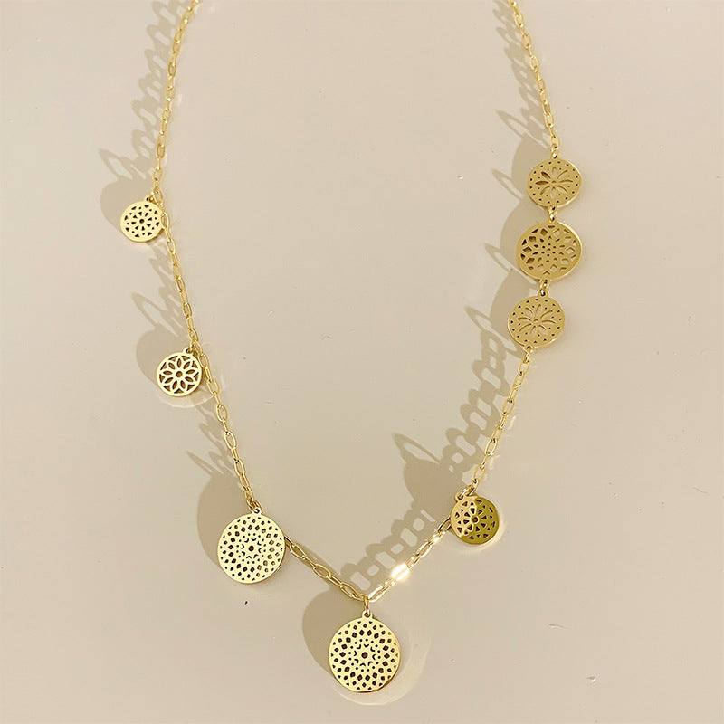 Flowers Shape Gold Plated Necklace