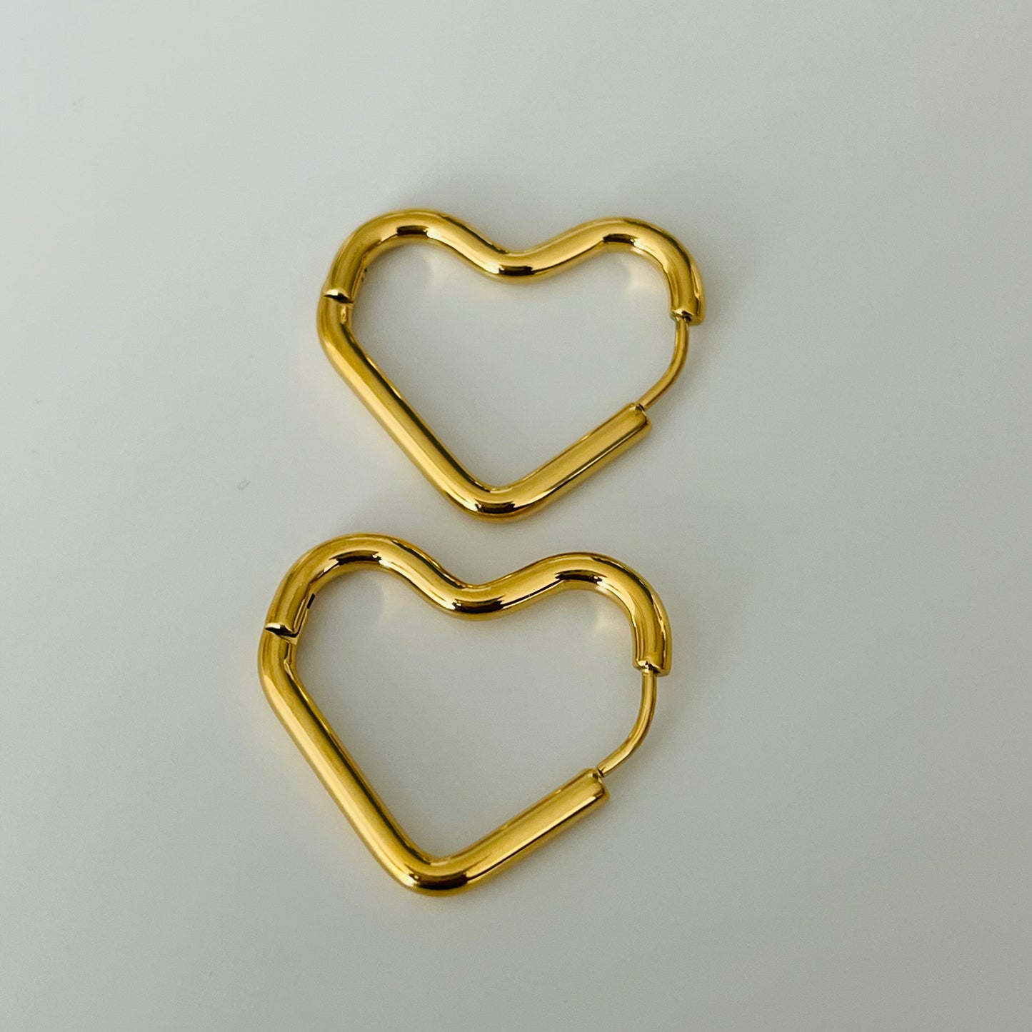 Gold Plated Heart Shape Earrings