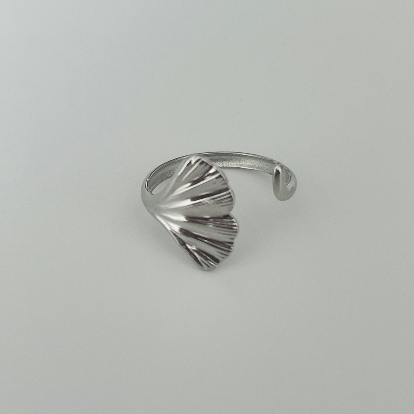 Silver Leaf Shape Ring