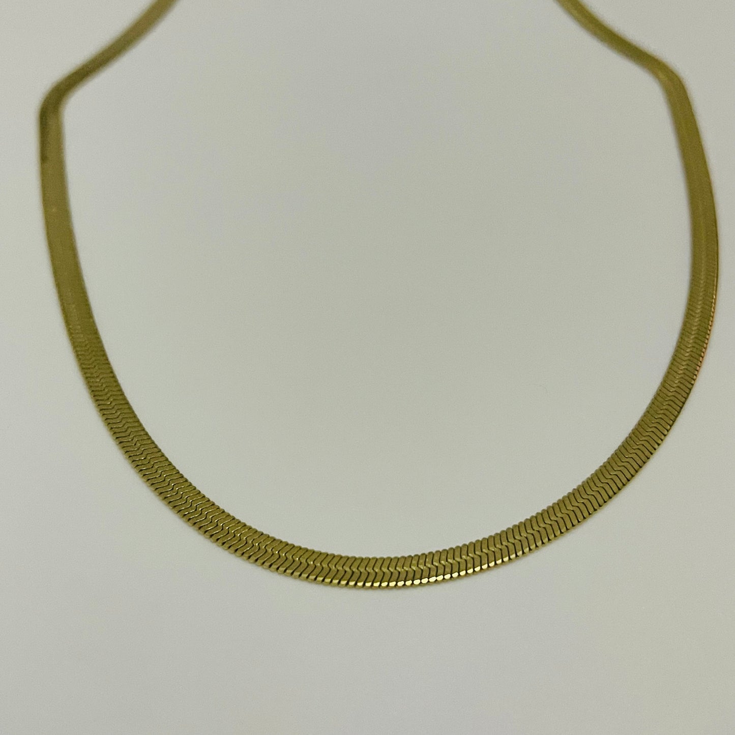 Gold Snake Bone Style Necklace