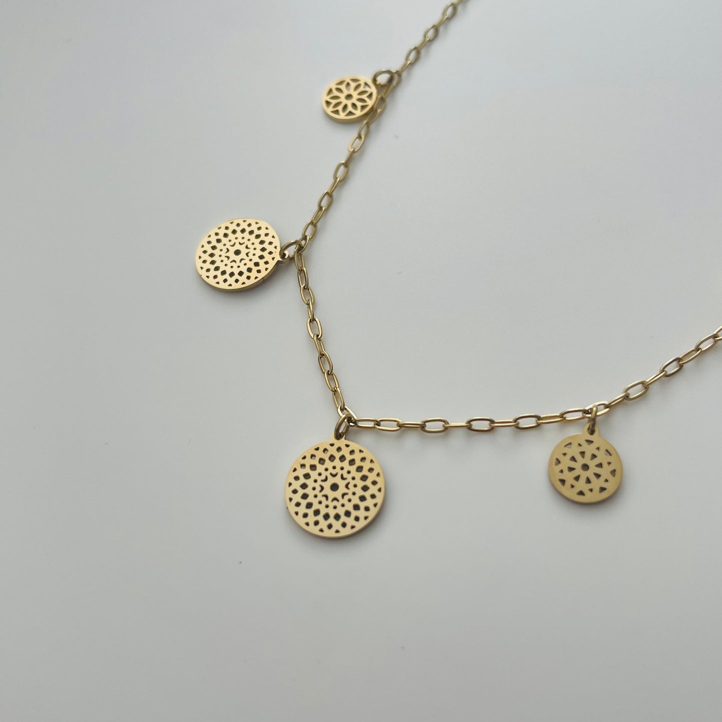 Flowers Shape Gold Plated Necklace