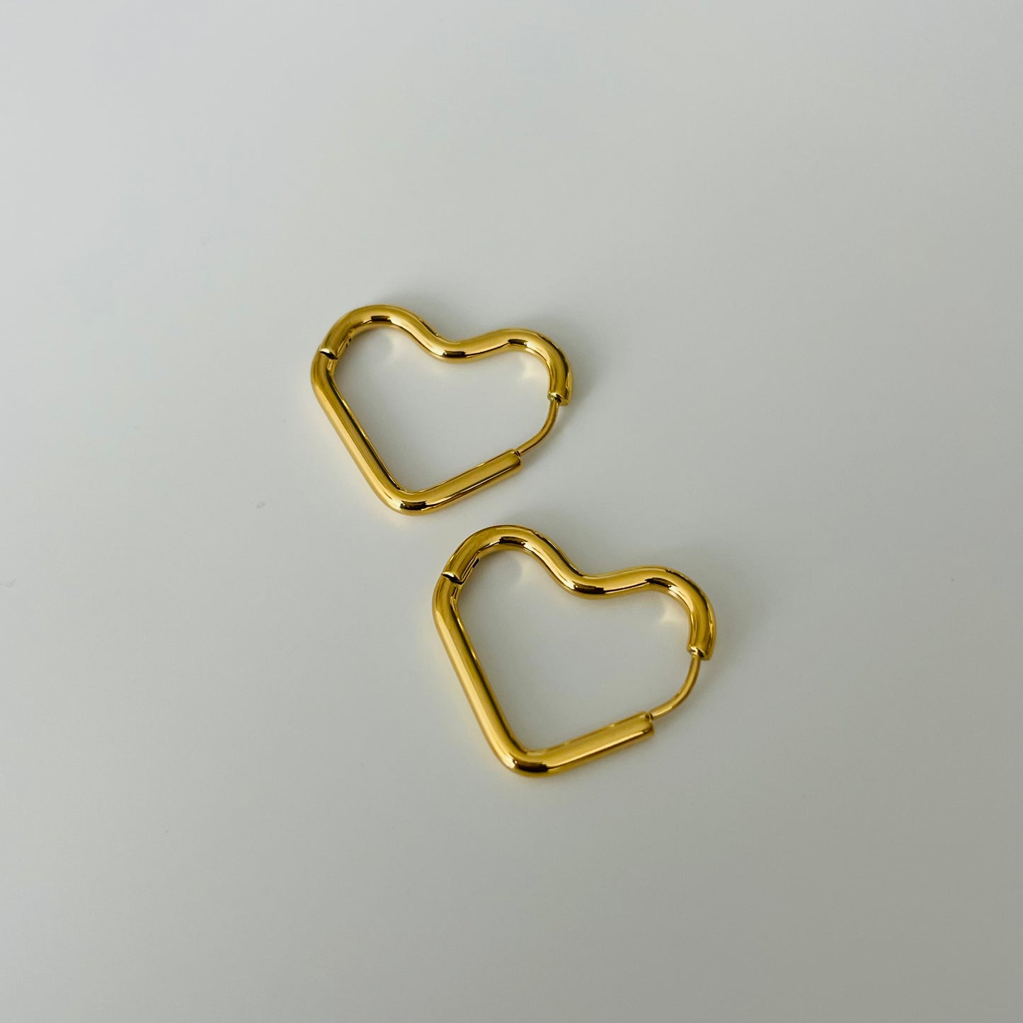 Gold Plated Heart Shape Earrings