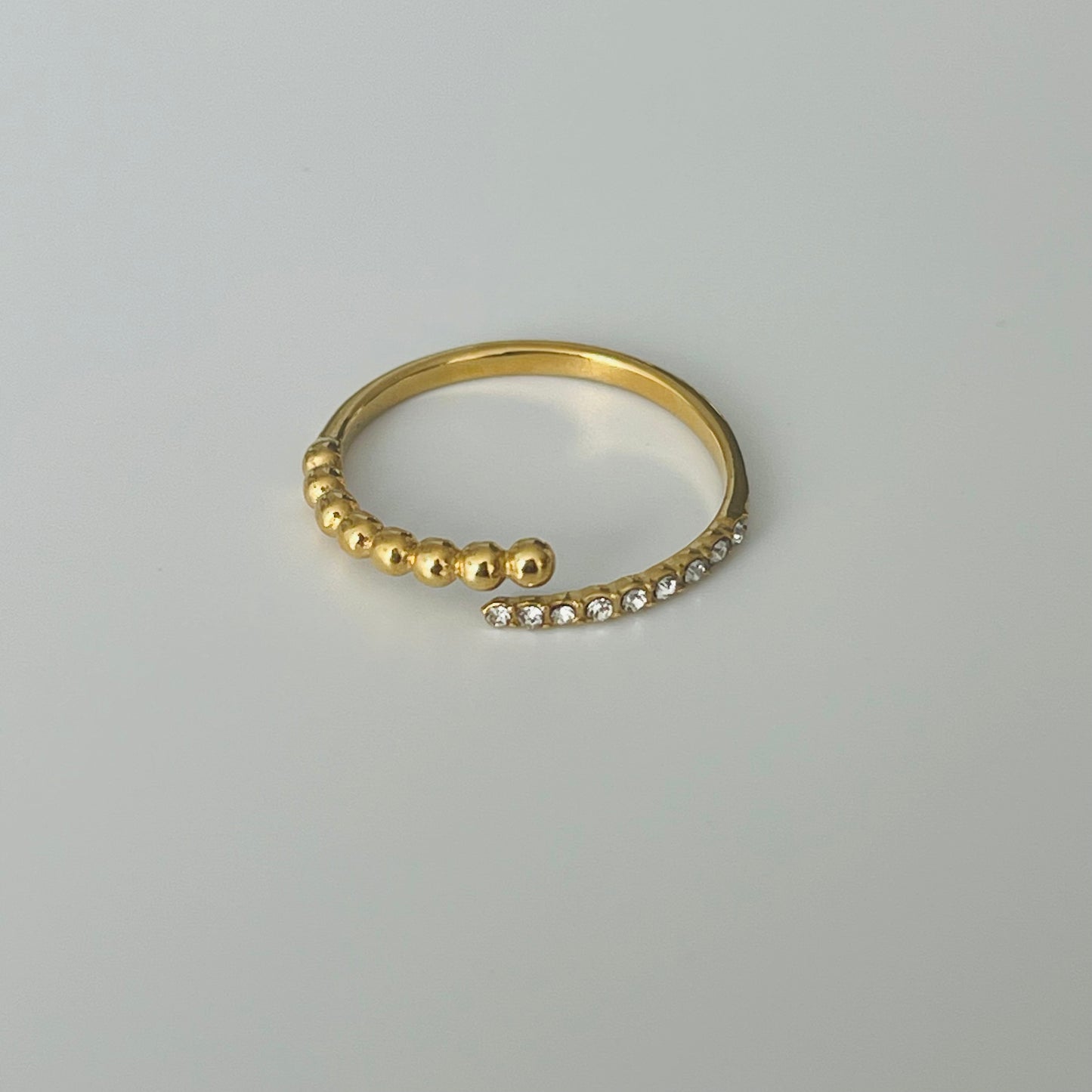 Rhinestones Gold Plated Ring