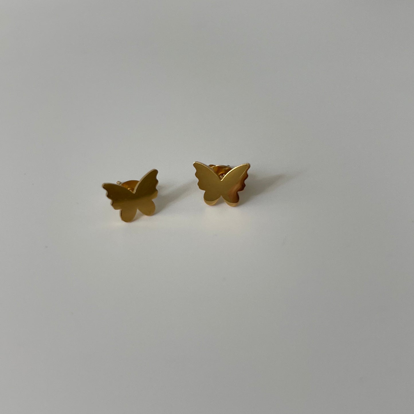 Gold Plated Butterfly Stud Earrings