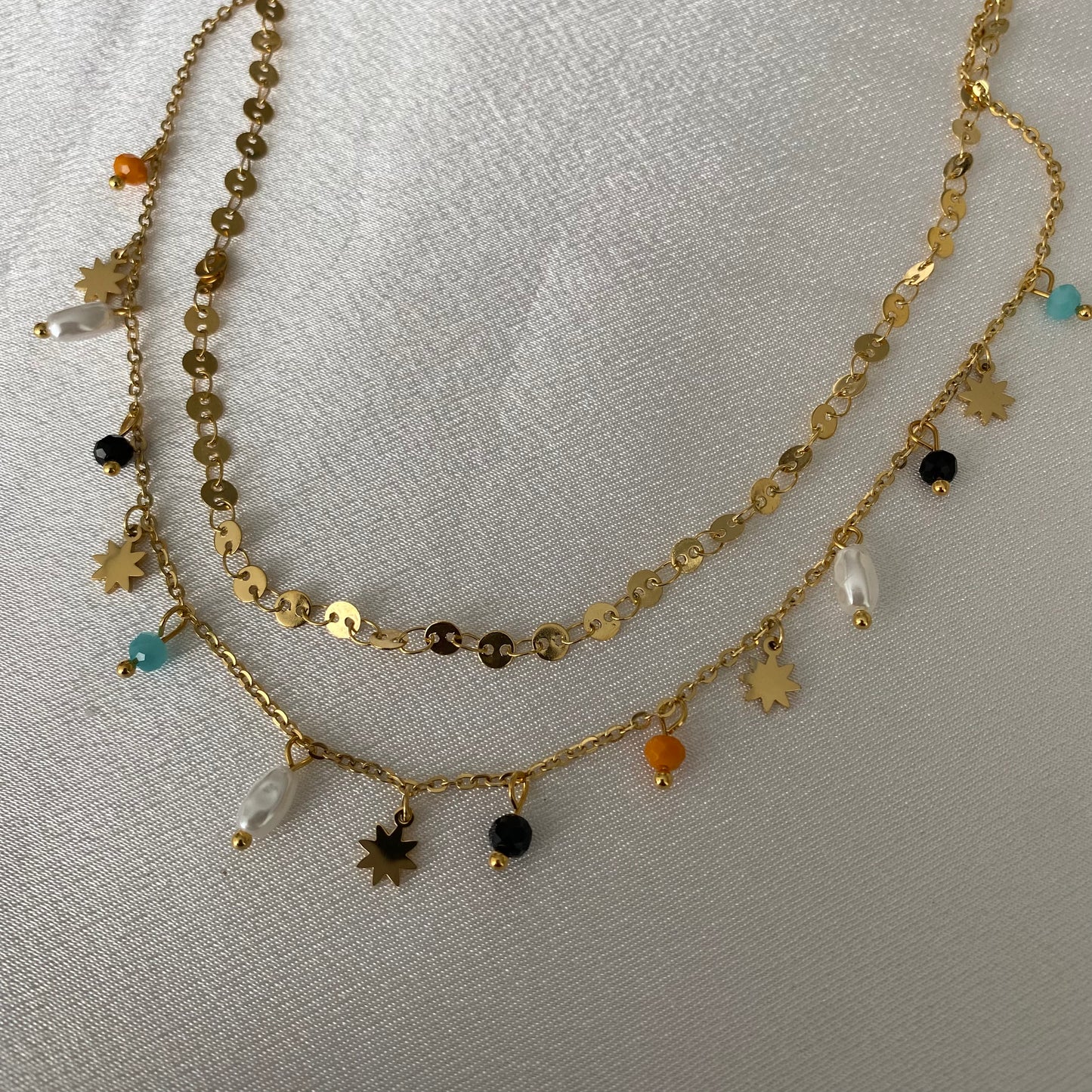 Star Colored Layered Necklace