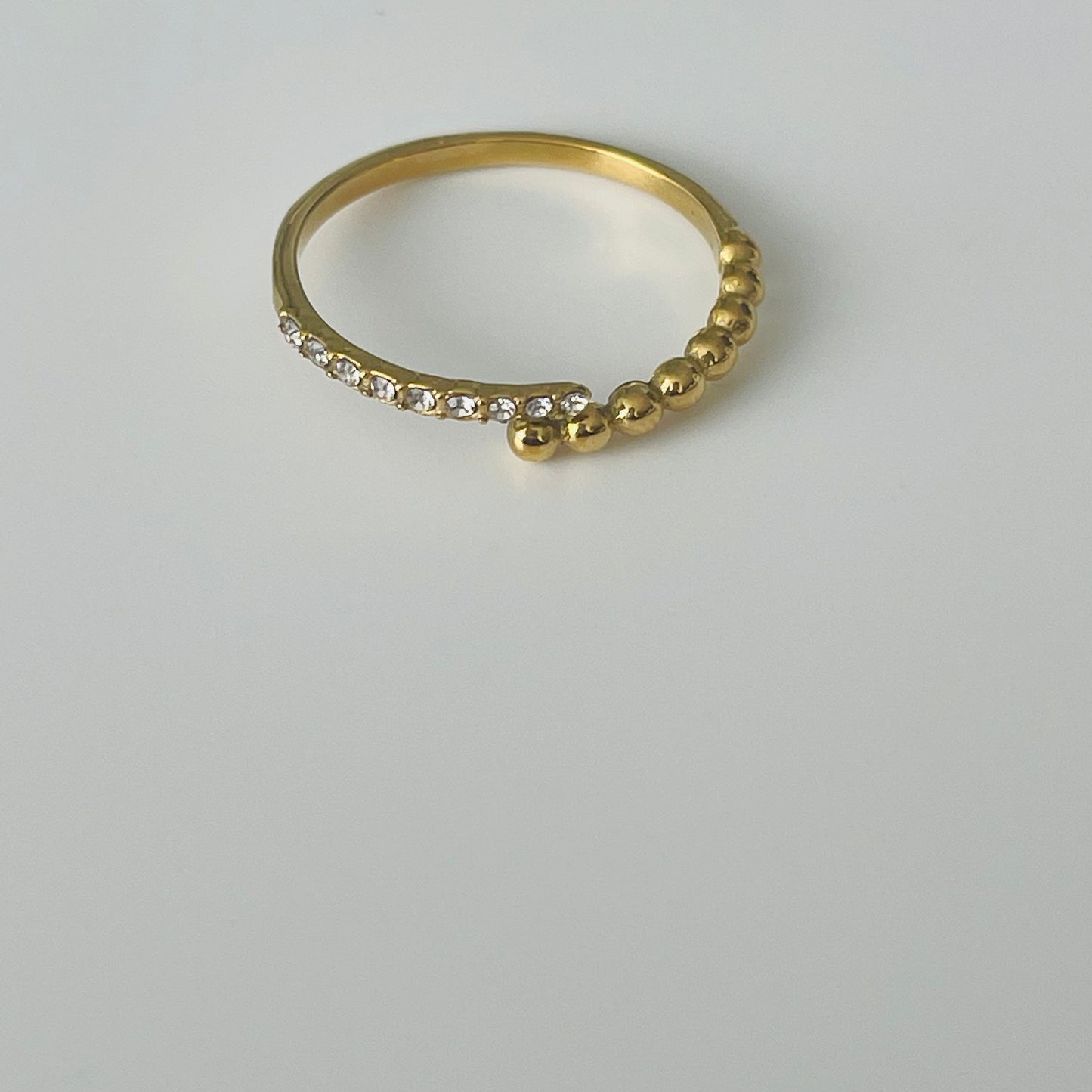 Rhinestones Gold Plated Ring