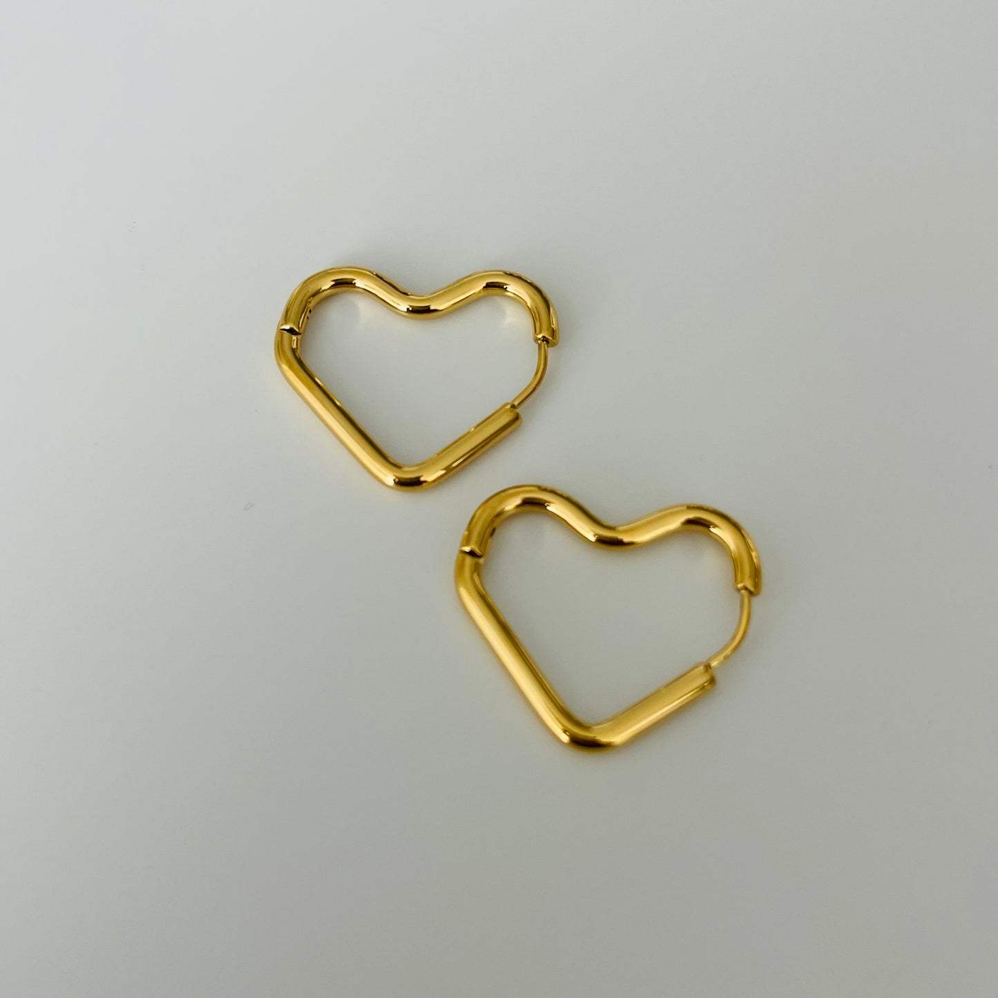 Gold Plated Heart Shape Earrings