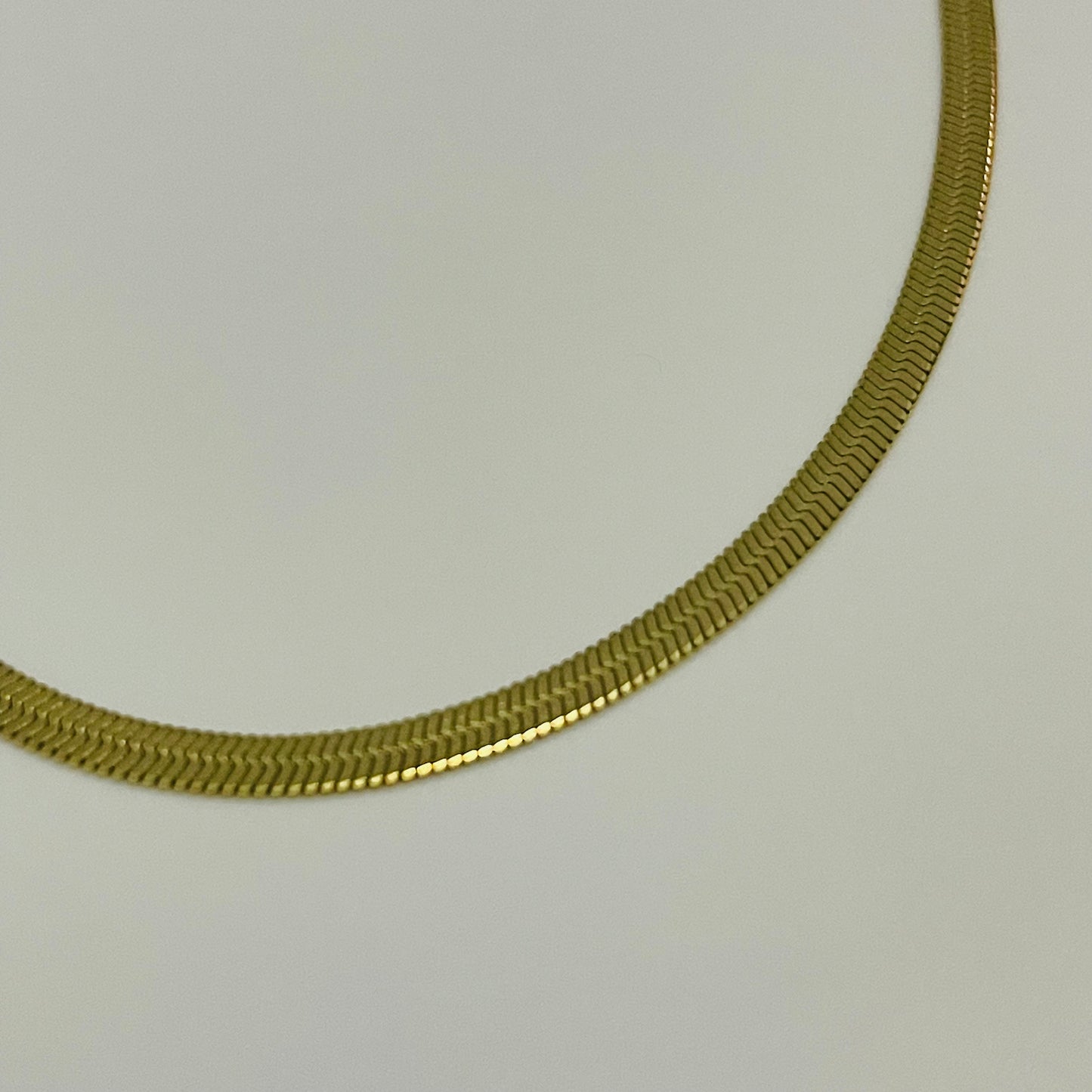 Gold Snake Bone Style Necklace