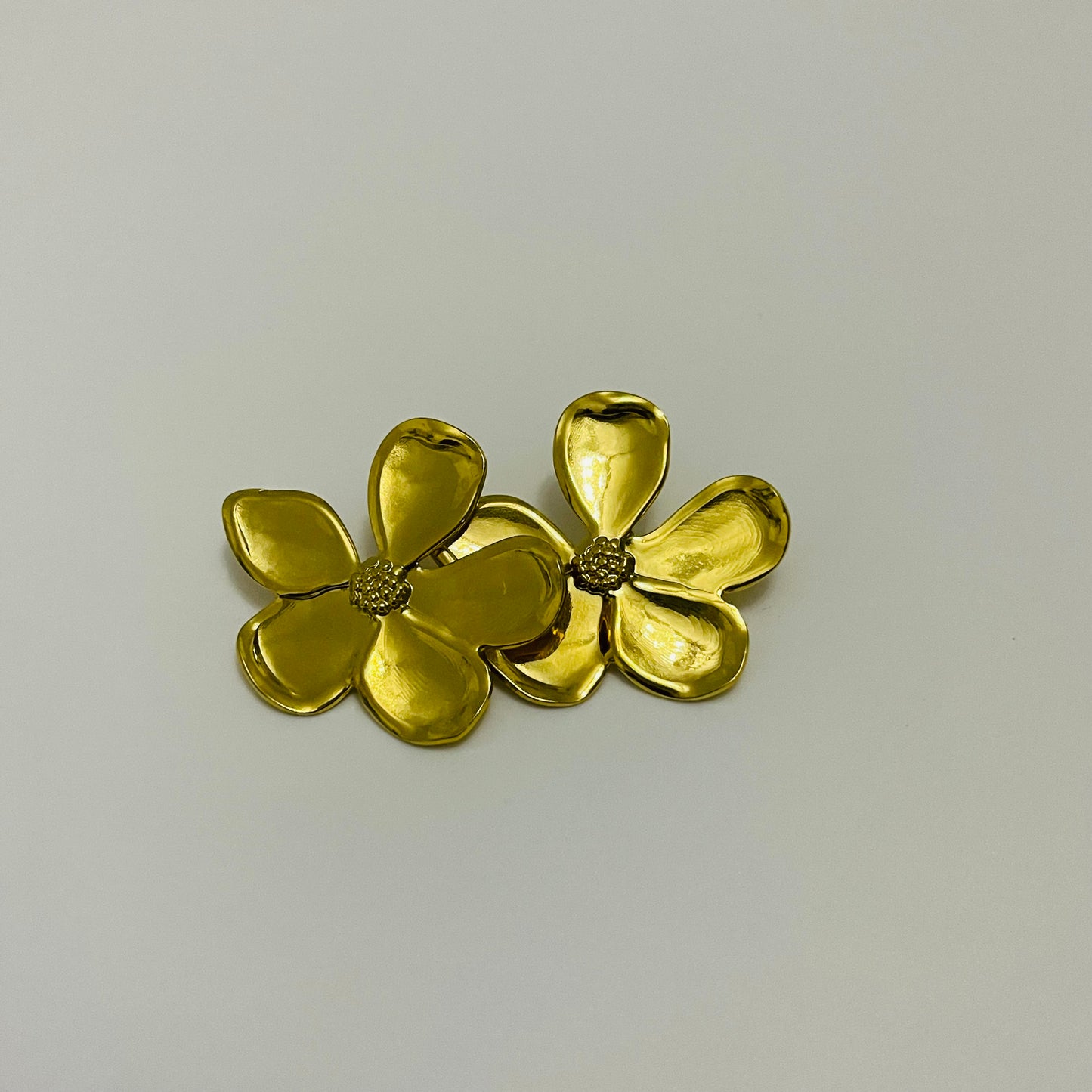 Gold Flower Stud Earrings