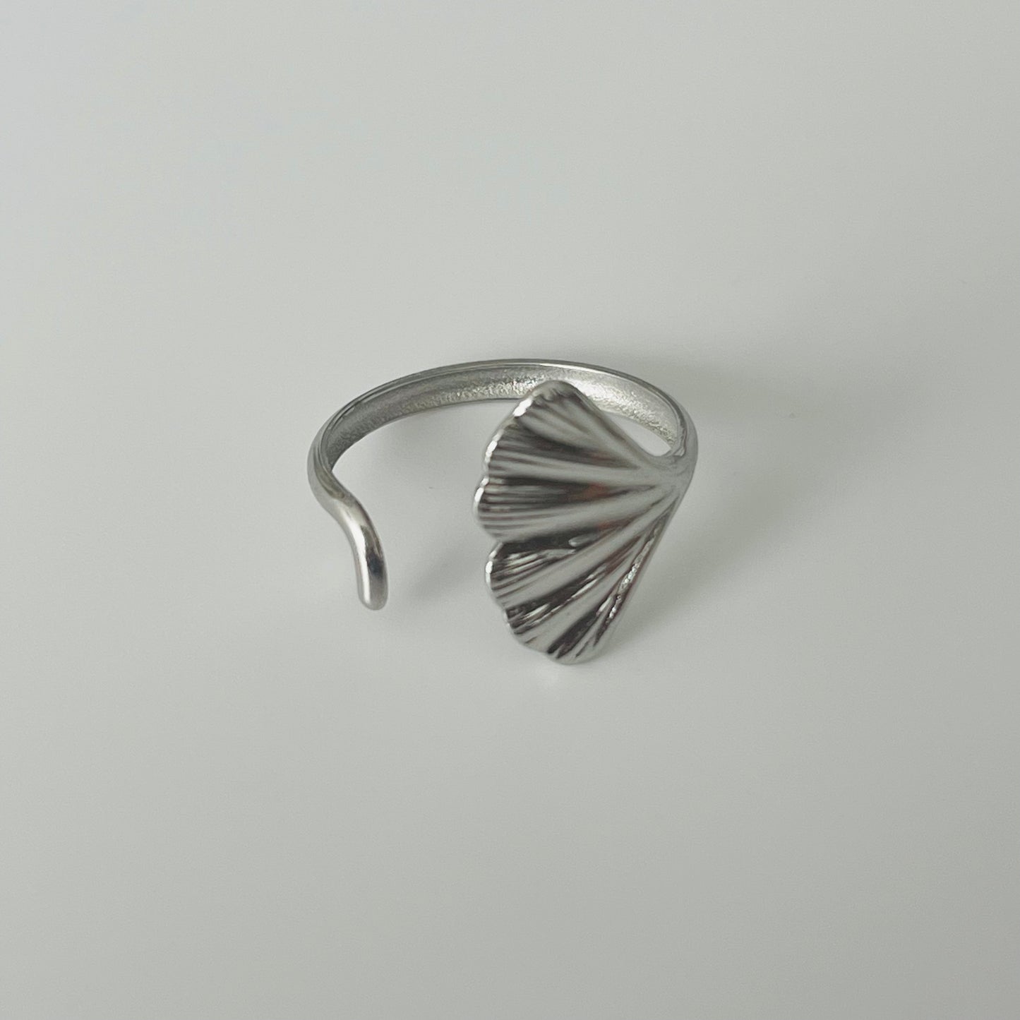 Silver Leaf Shape Ring