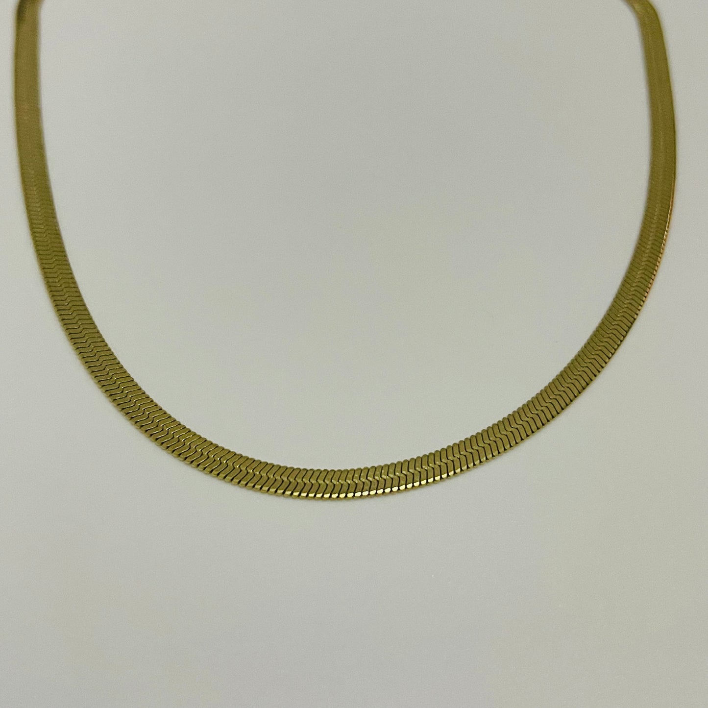 Gold Snake Bone Style Necklace