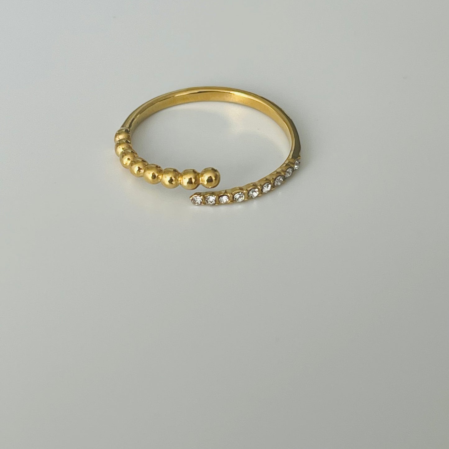 Rhinestones Gold Plated Ring