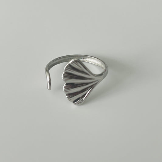 Silver Leaf Shape Ring