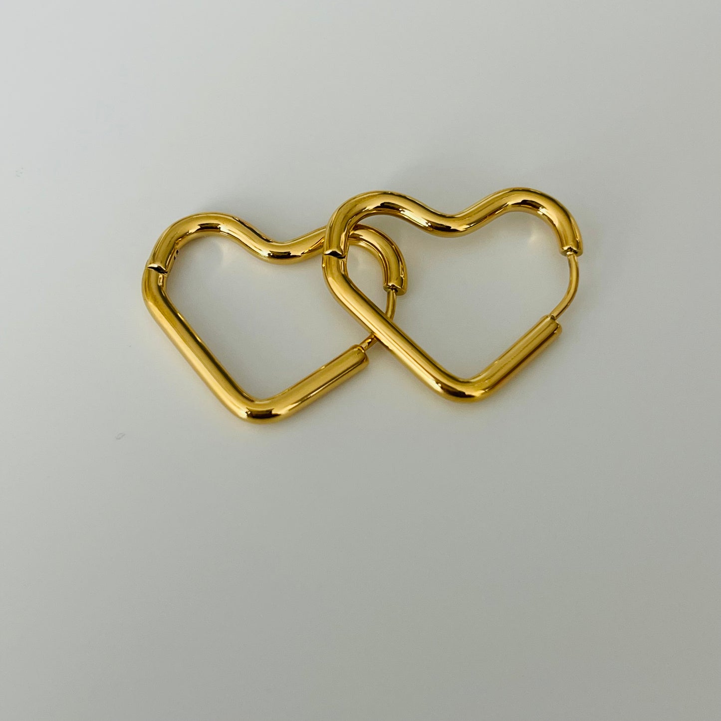 Gold Plated Heart Shape Earrings