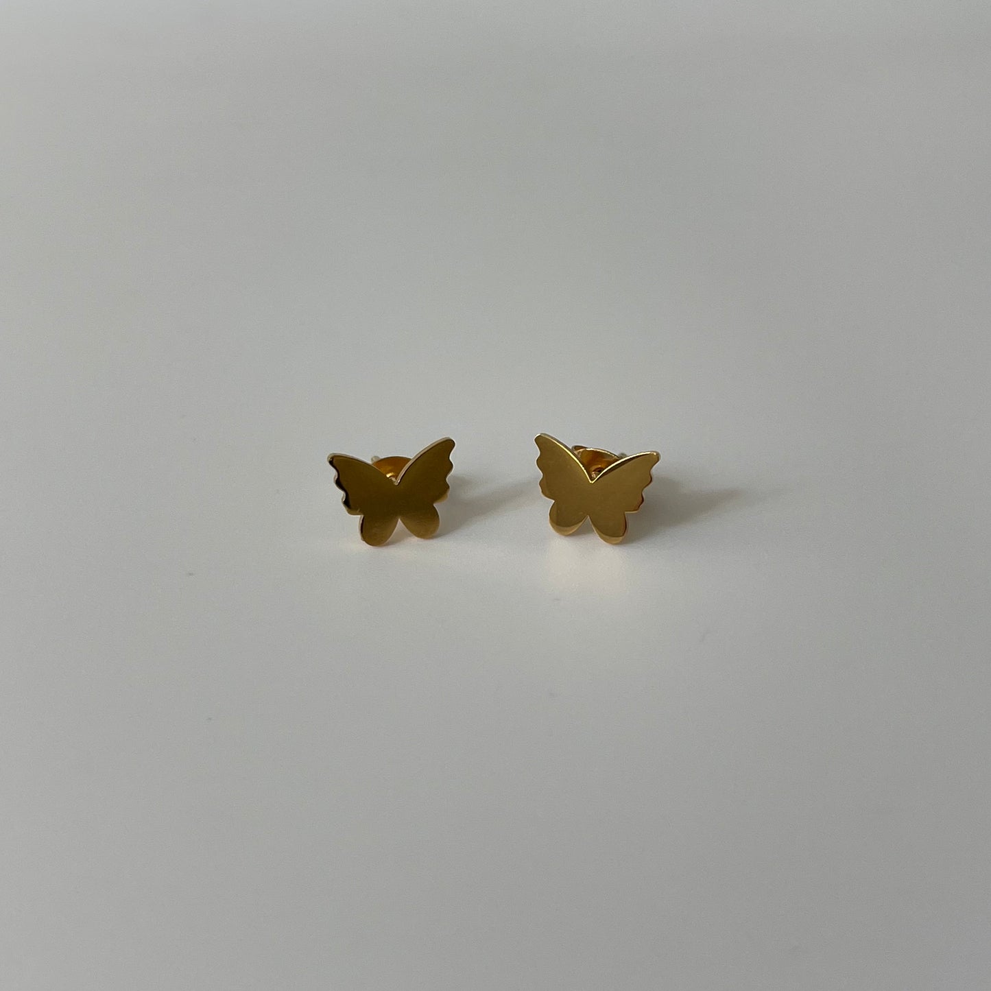 Gold Plated Butterfly Stud Earrings