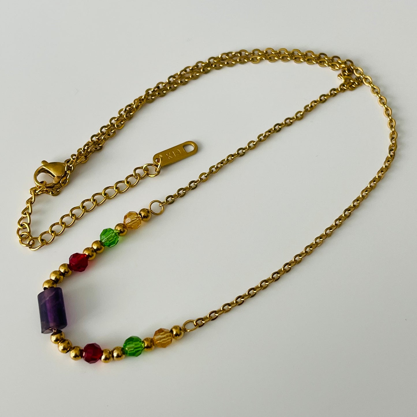 Spring Beads Gold Plated 18k Necklace