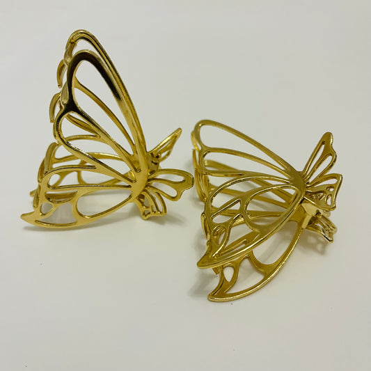 Gold Butterfly Hair Clip Accessorie