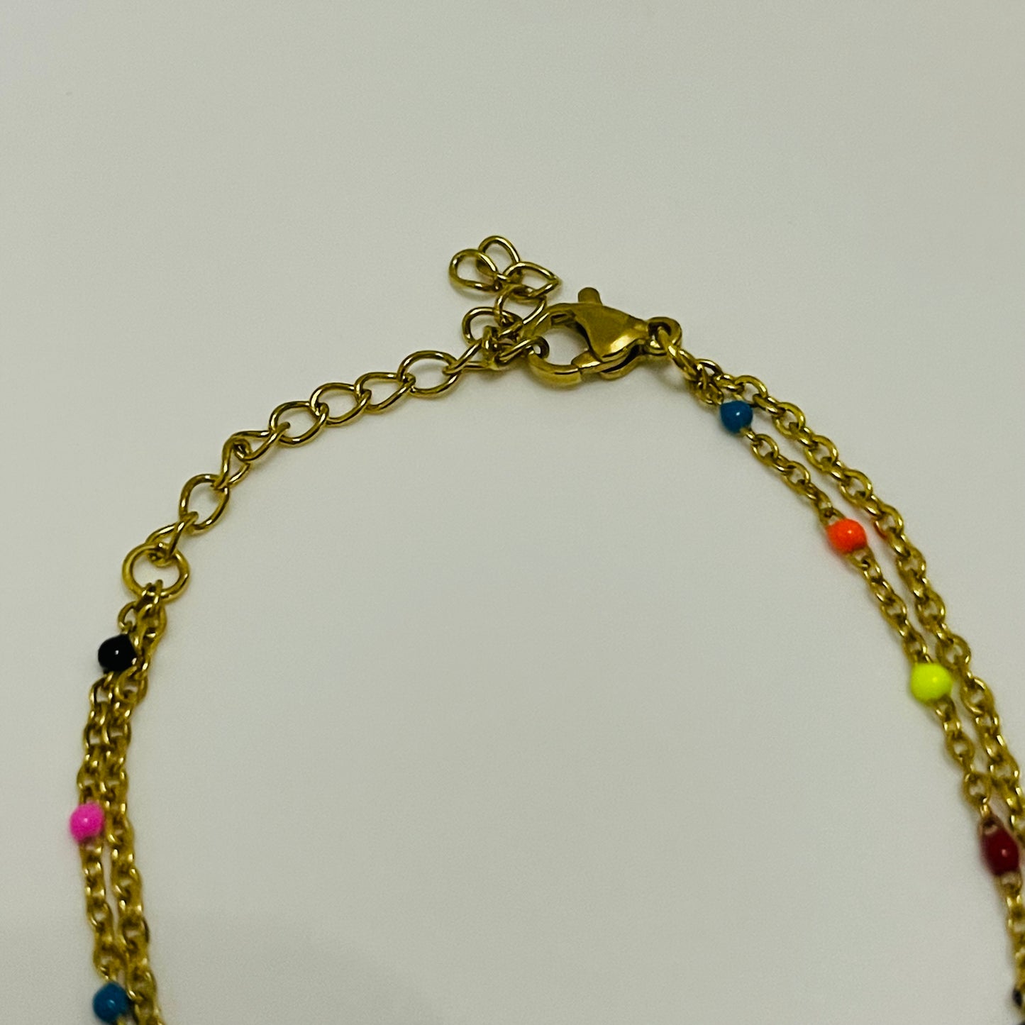 Colored Gold Heart Bracelet