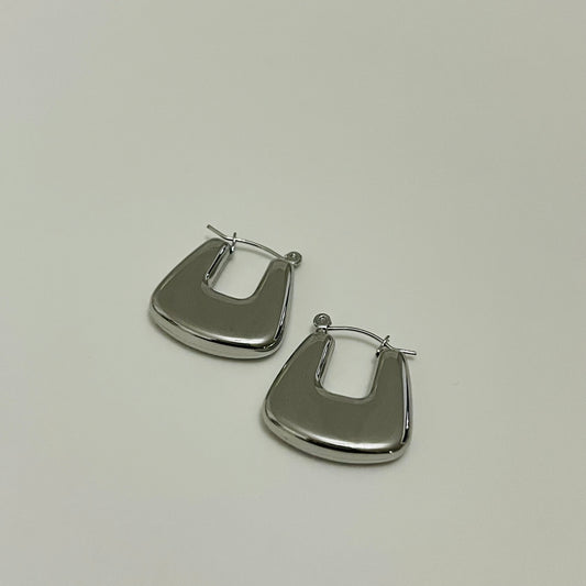 Silver U Shape Earring