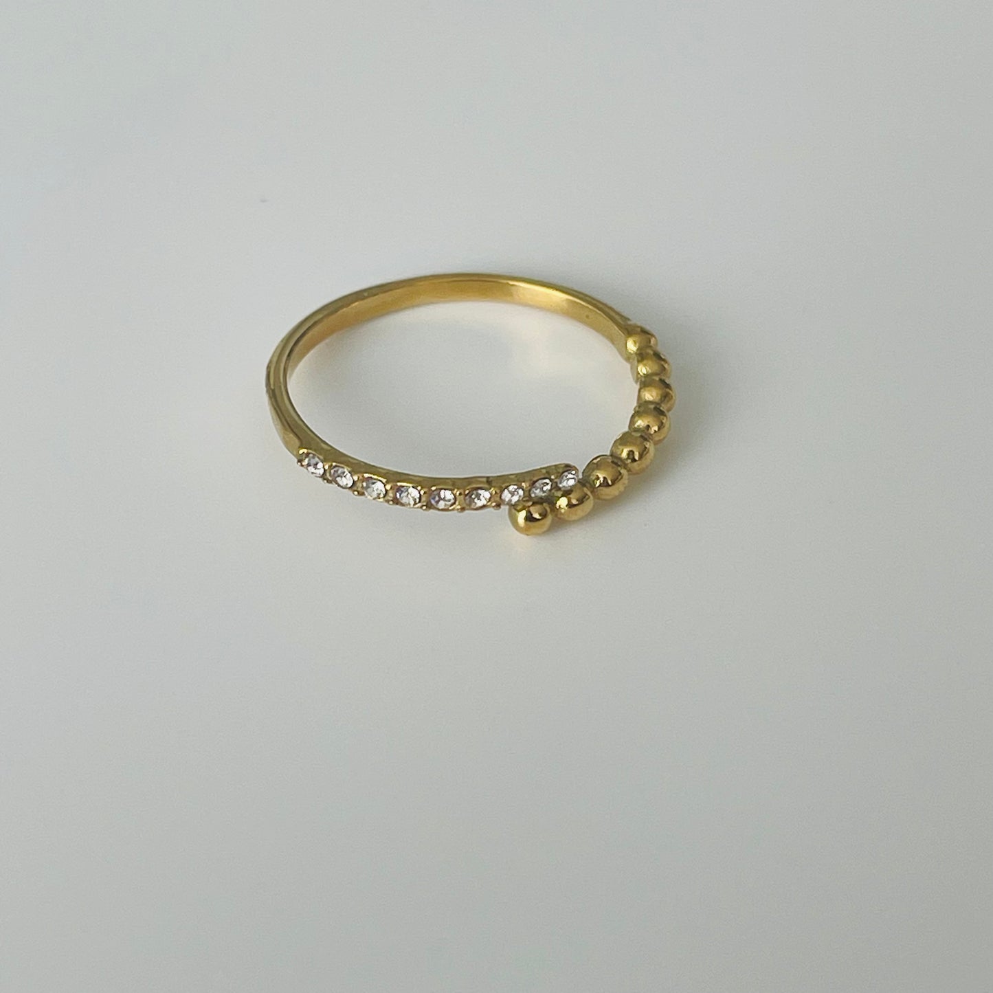 Rhinestones Gold Plated Ring