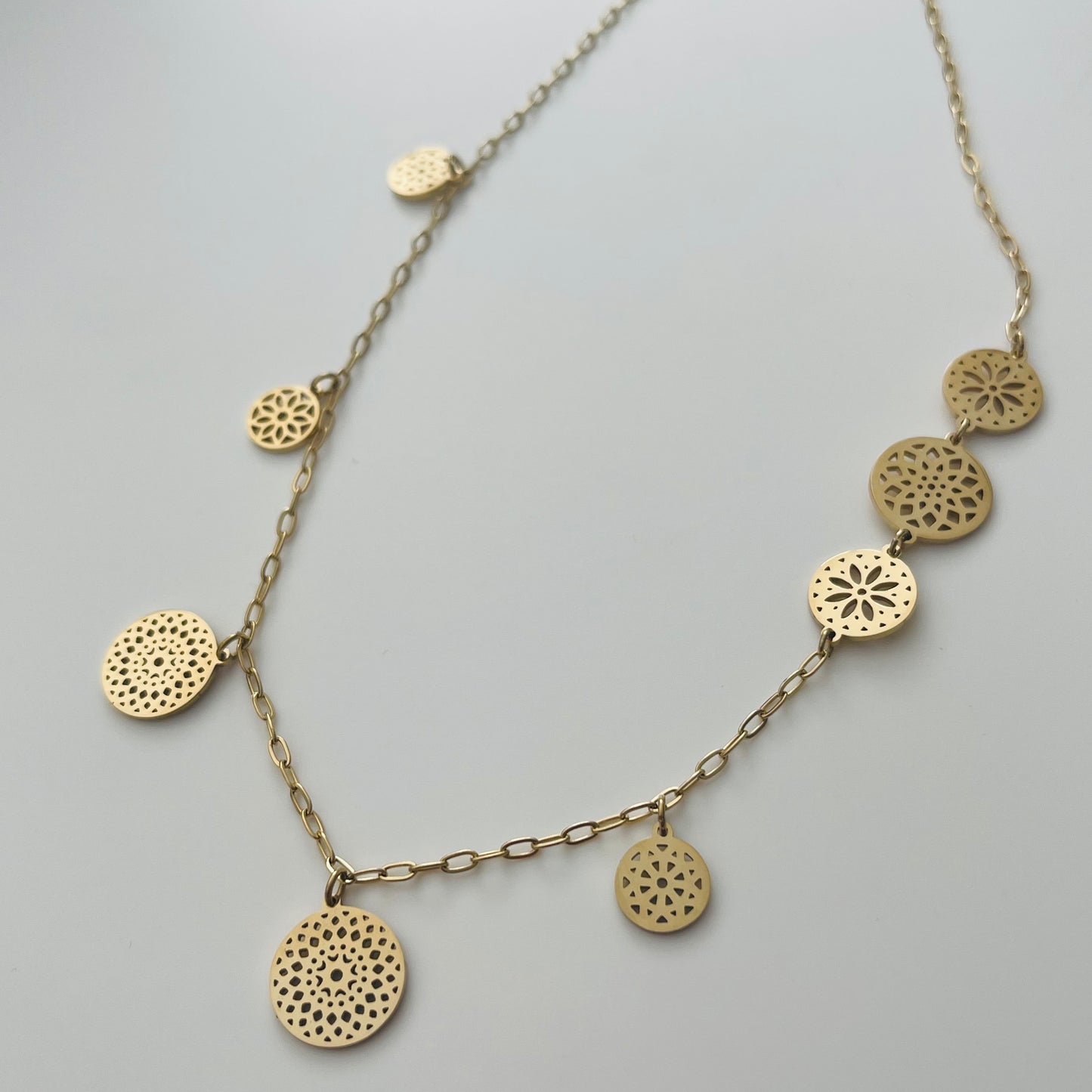 Flowers Shape Gold Plated Necklace