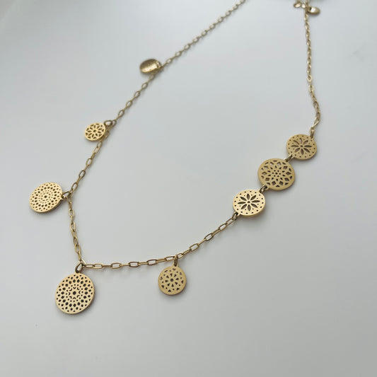 Flowers Shape Gold Plated Necklace