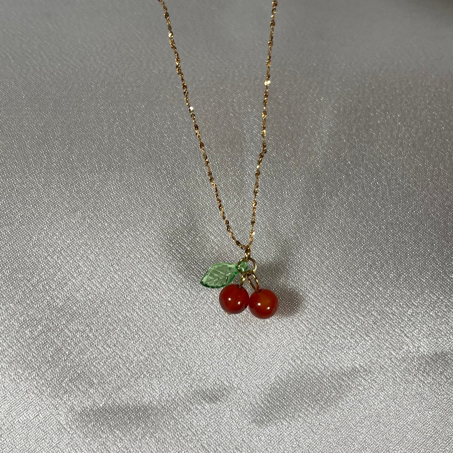 Gold Plated Cherry Necklace