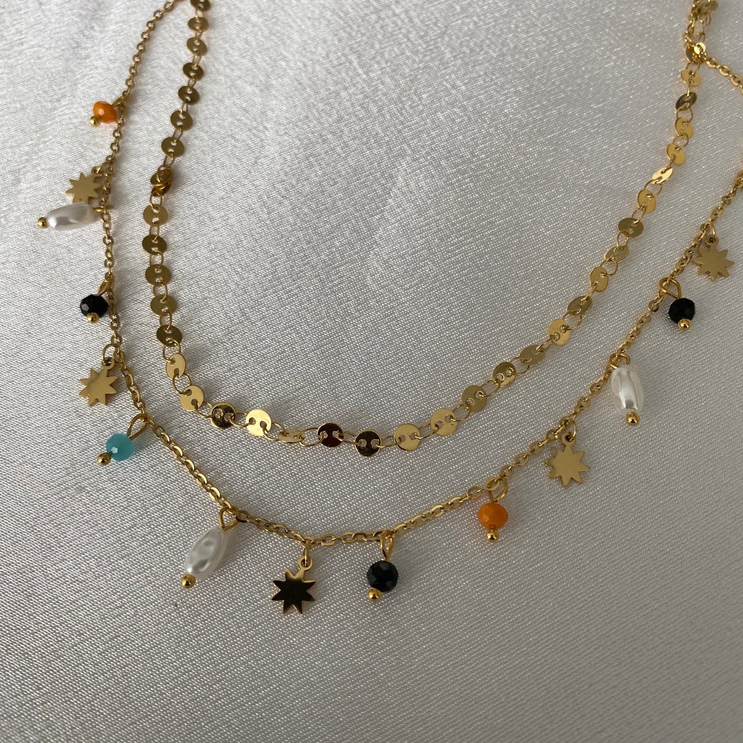 Star Colored Layered Necklace