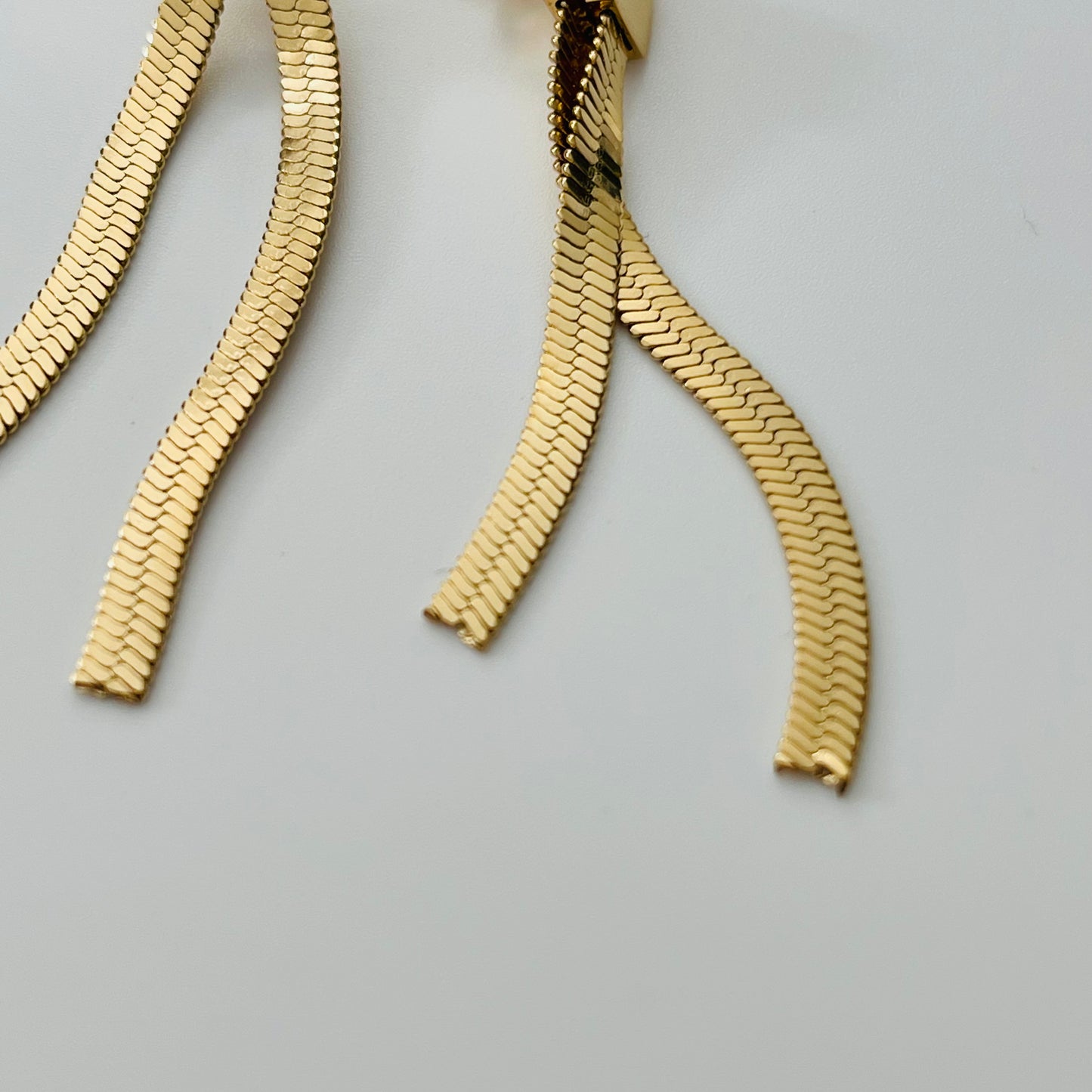 Snake Bone Gold Plated 18K Earrings